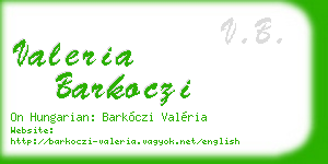 valeria barkoczi business card