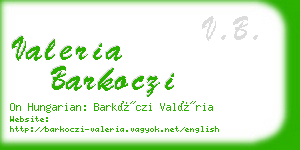 valeria barkoczi business card